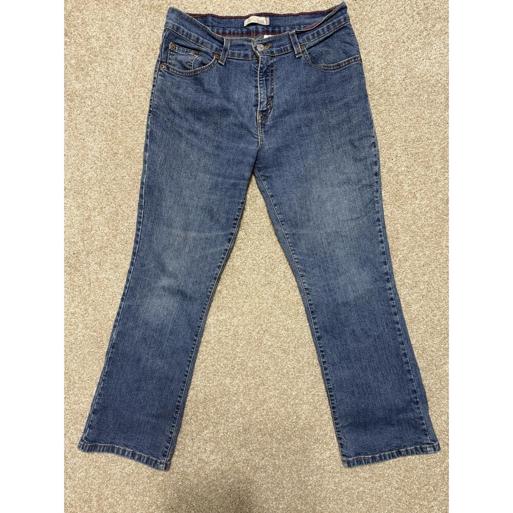 Levis 550 Relaxed Boot Cut Jeans Womens 10 Short Blue Medium Wash